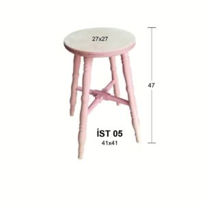 İST05 45 cm Torna Ayaklı Tabure 47x27x 27 cm, Bacak Açıklıkları 41x41 cm