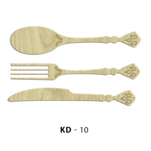 KD10 Ahşap Paket Süs-Çatal, Bıçak, Kaşık