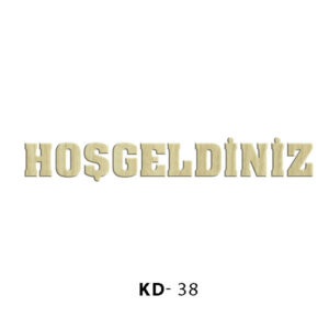 KD38 Ahşap Paket Süs- Hoş Geldiniz