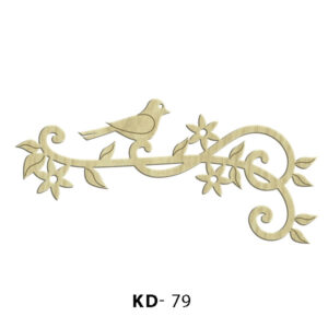 KD79 Ahşap Paket Süs-Dalda Kuş