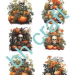 KST034-BHC | Koyu Zemin Sulu Transfer Kağıdı-24x33 cm