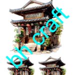 KST072-BHC | Koyu Zemin Sulu Transfer Kağıdı-24x33 cm