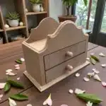Atölye Kiraz boyanabilir ahşap çekmeceli notluk ham mdf masaüstü organizer