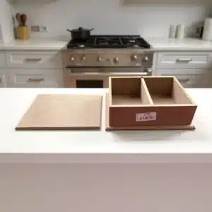 Ham Ahşap İskambil Oyun Kutusu : Boyanabilir Çift Bölmeli Ahşap Kutu