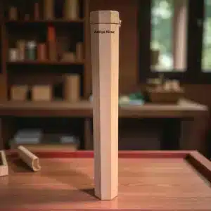 Ham Ahşap Örgü Şiş Kutusu : Boyanabilir Uzun Fırça ve Şiş Saklama