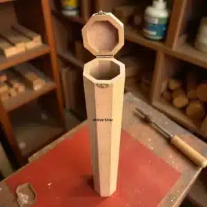 Ham Ahşap Örgü Şiş Kutusu : Boyanabilir Uzun Fırça ve Şiş Saklama 7 Ham Ahşap Örgü Şiş Kutusu : Boyanabilir Uzun Fırça ve Şiş Saklama