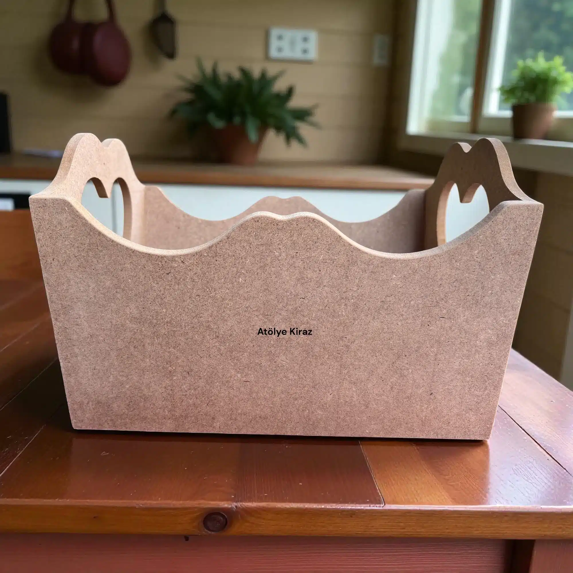 Ham Ahşap Kalpli Havluluk Kutusu : Boyanabilir Mutfak ve Banyo Düzenleyici 1 Ham Ahşap Kalpli Havluluk Kutusu : Boyanabilir Mutfak ve Banyo Düzenleyici