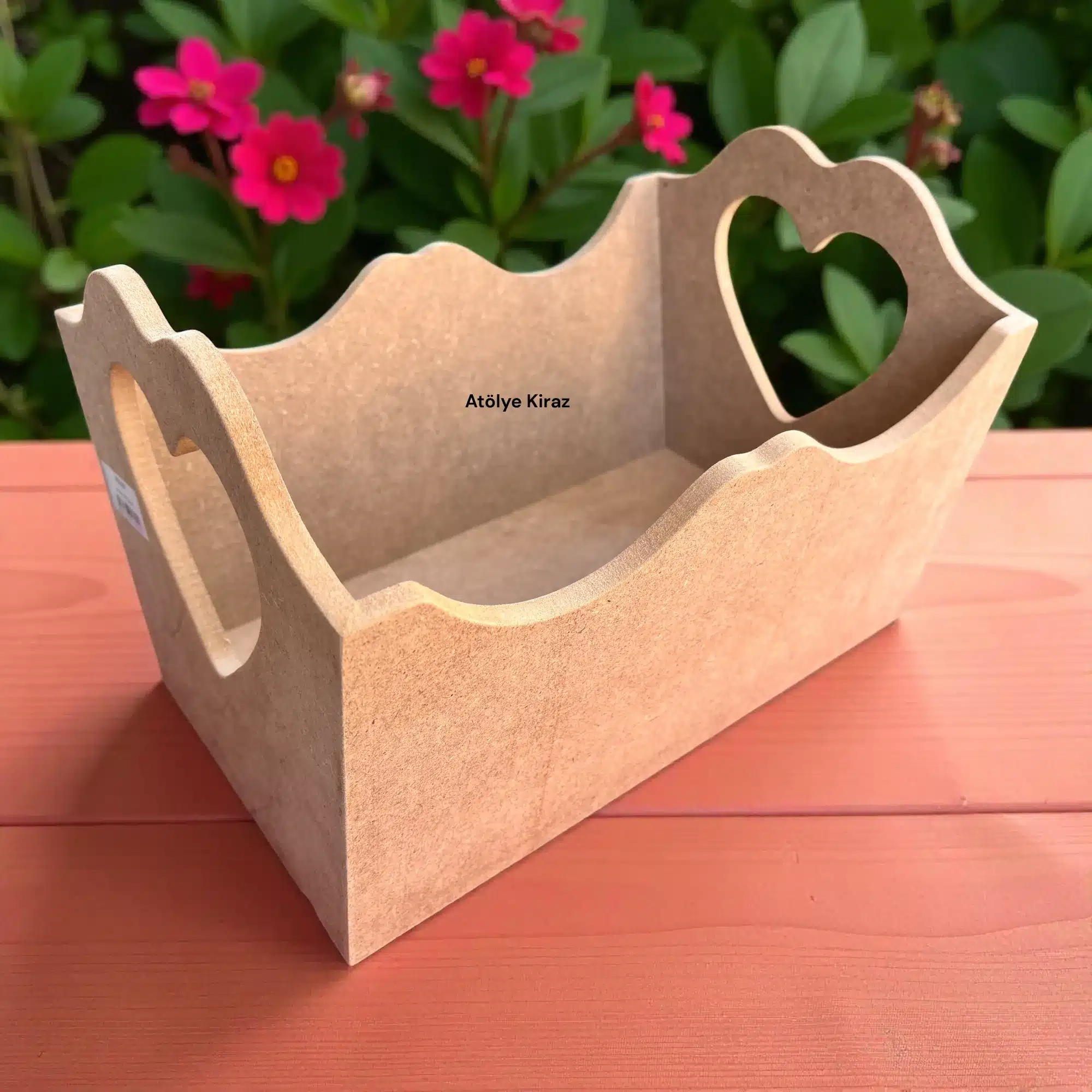 Ham Ahşap Kalpli Havluluk Kutusu : Boyanabilir Mutfak ve Banyo Düzenleyici 3 Ham Ahşap Kalpli Havluluk Kutusu : Boyanabilir Mutfak ve Banyo Düzenleyici