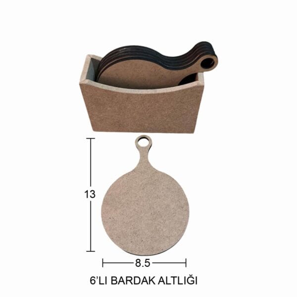 L391 Bardak Altlığı-Yuvarlak Supla 8,5x13 cm (6 adet)