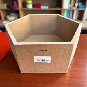 Ham Ahşap Petek Raf: Boyanabilir Altıgen Duvar Dekoru ve Organizer 13 Ham Ahşap Petek Raf-Küçük Boy