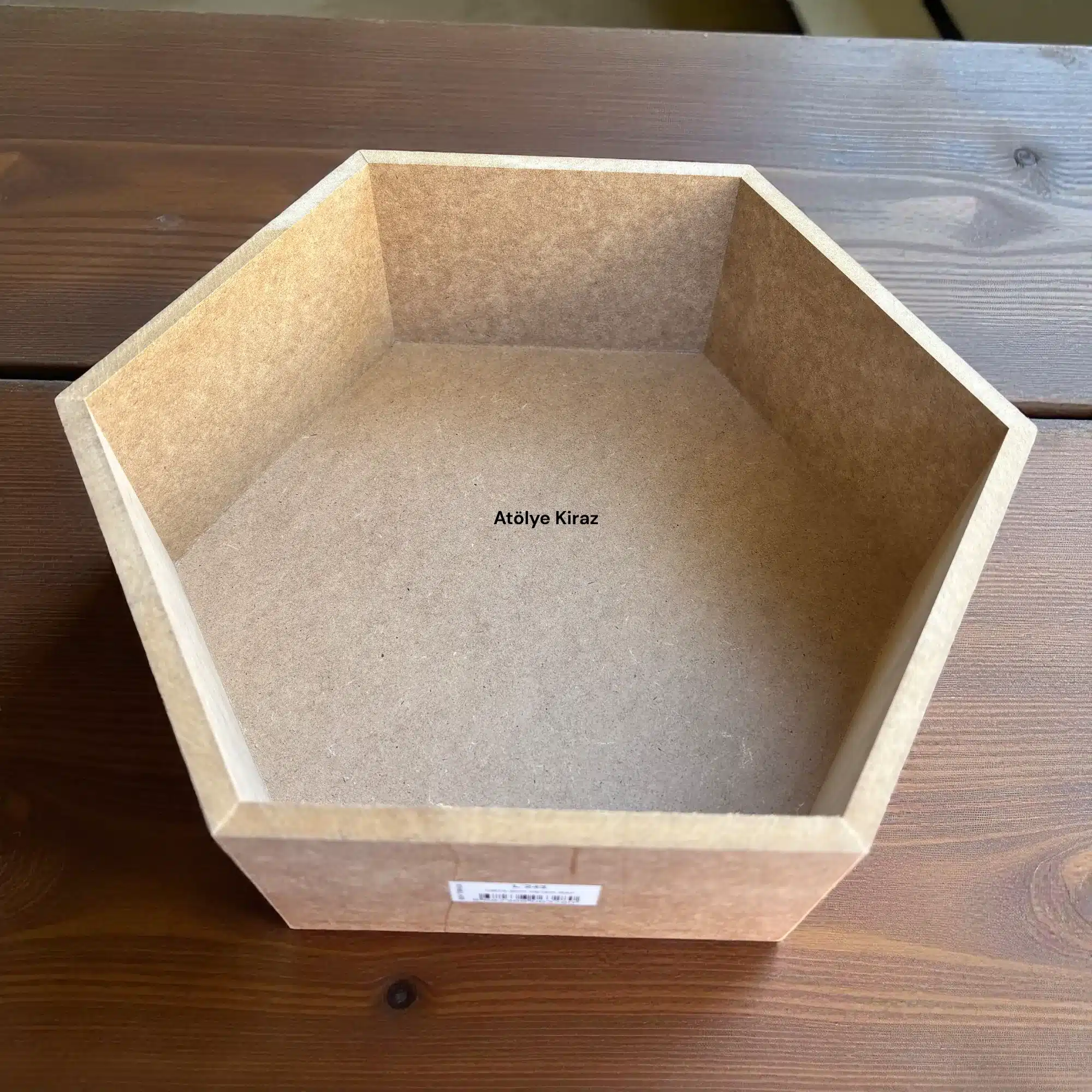 Ham Ahşap Petek Raf: Boyanabilir Altıgen Duvar Dekoru ve Organizer 7 Ham Ahşap Petek Raf-Orta Boy