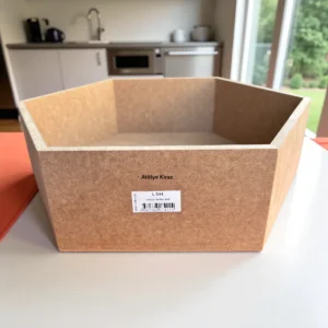 Ham Ahşap Petek Raf: Boyanabilir Altıgen Duvar Dekoru ve Organizer 11 Ham Ahşap Petek Raf-Büyük Boy