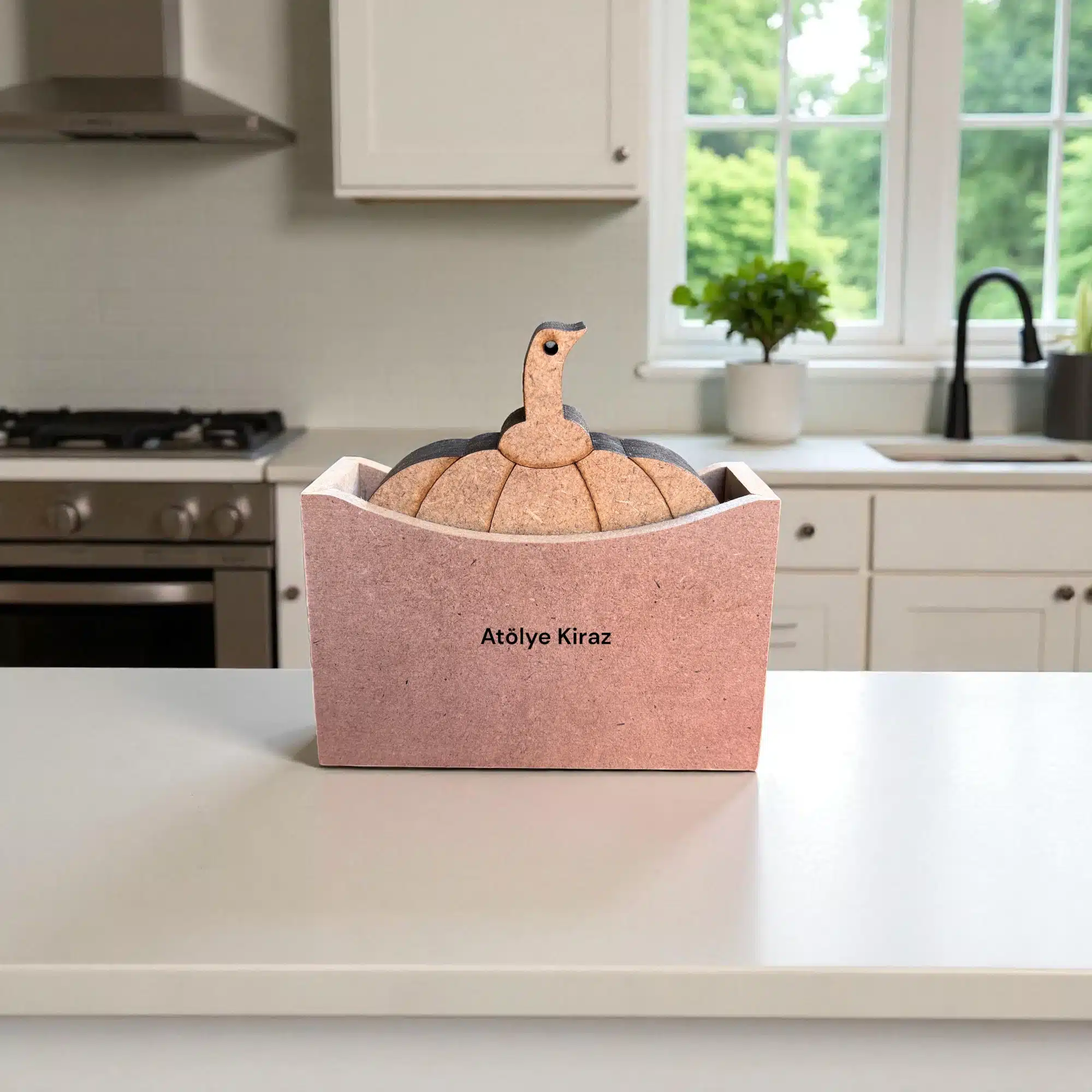 Ham Ahşap Kabak Figürlü Bardak Altlığı : Sonbahar Temalı Boyanabilir Mutfak Dekoru 2 Ham Ahşap Kabak Figürlü Bardak Altlığı : Sonbahar Temalı Boyanabilir Mutfak Dekoru