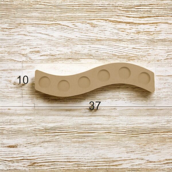 M01 Sıralı T-Light Mumluk  (6 mum yeri) 10x37 cm