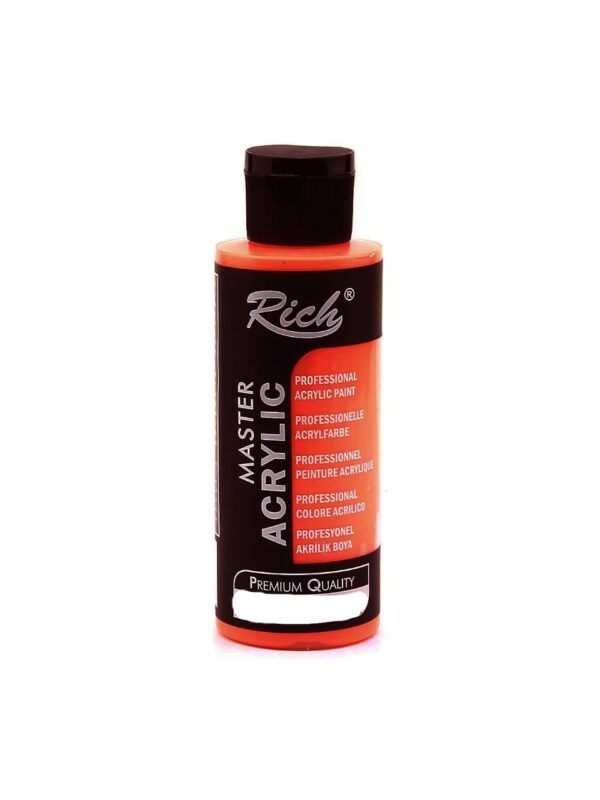 Rich Master Acrylic-Akrilik Boya 120 ml  11376 Floresan Kırmızı