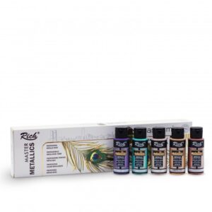 Rich Master Metallics Metallic Sets Mastermix 12 Colours-Metalik Boya Seti 12 Metalik Renk 720 ml (12x60 ml)