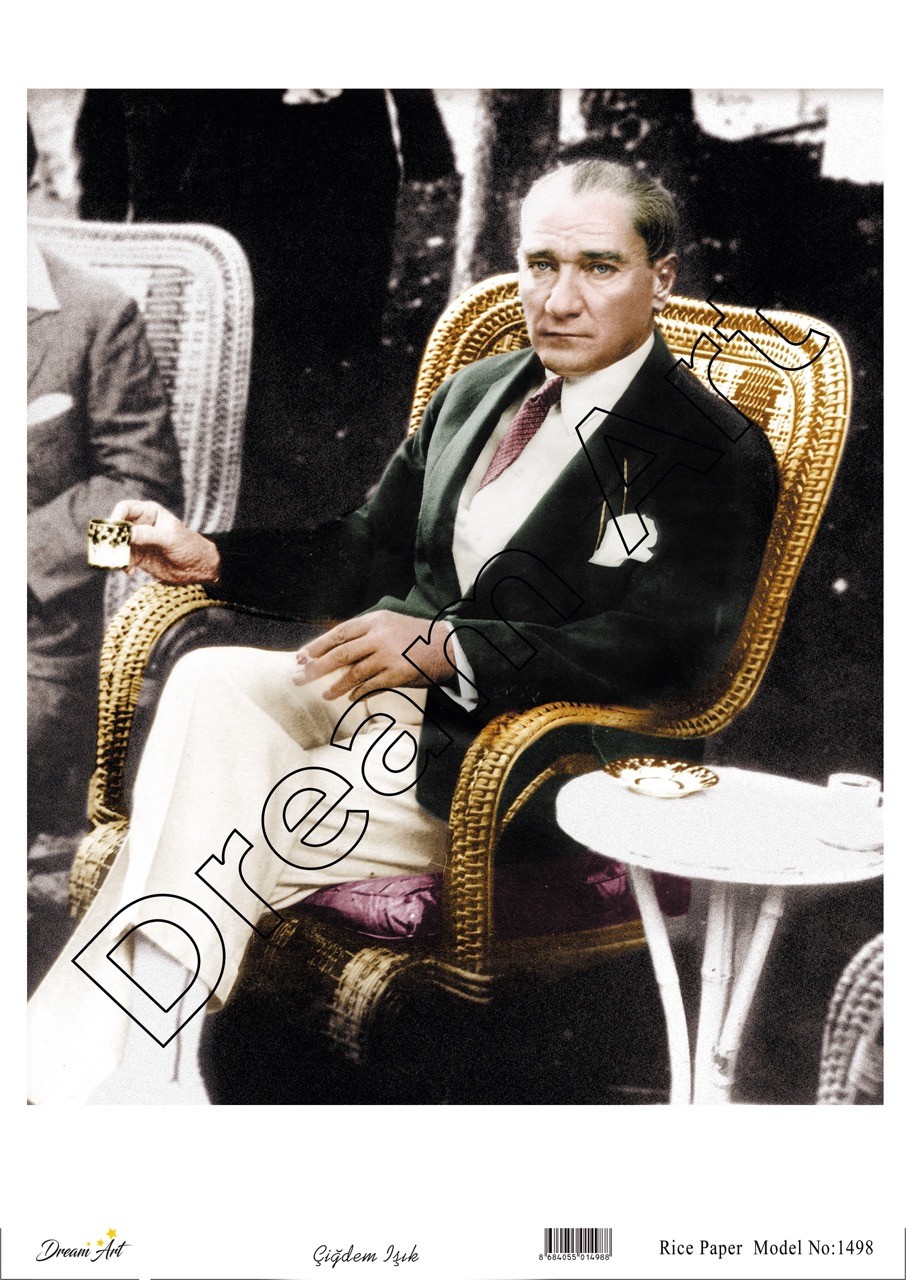 model-1498-dreamart-pirinc-dekopaj-kagidi.jpg Model 1498 Atatürk Model Dream Art Pirinç Dekopaj Kağıdı - Görsel 1