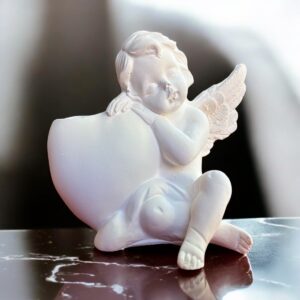 Kalpli Melek Figürlü Dekoratif Obje – Aytaşı Malzeme, Boyanabilir 10x11x6 cm