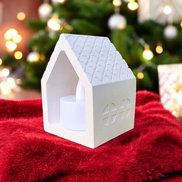 Işıklı Yıldız Ev (Pilli tealight dahil) 5x5,5x8 cm - Görsel 6