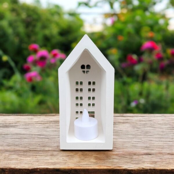 Işıklı Amsterdam Evi Orta (Pilli tealight dahil) 16x8x6 cm - Görsel 3
