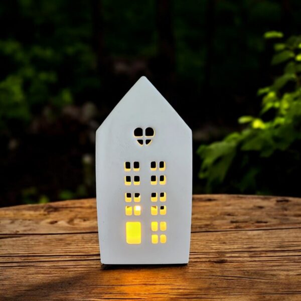 Işıklı Amsterdam Evi Orta (Pilli tealight dahil) 16x8x6 cm - Görsel 4