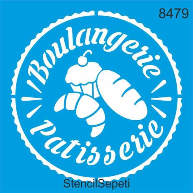 Pastane-Fırın Ürünleri | Stencil Boyama Şablonu-20X20 Cm