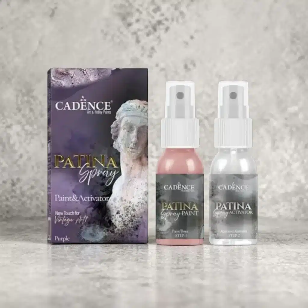 Cadence Patina Sprey Boya ve Aktivatör Seti-Antik Eskitme Efekti İçin | Mor