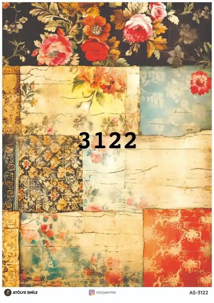 PD3122-AS | Pirinç Dekopaj Kağıdı (29x42 cm) 1 PD3122-AS | Pirinç Dekopaj Kağıdı (29x42 cm)