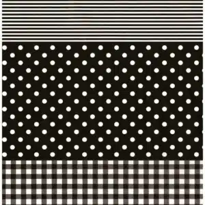 PD3272-AS | Pirinç Dekopaj Kağıdı (29x42 cm) | Puantiyeli, Ekoseli ve Yatay Çizgi Temalı