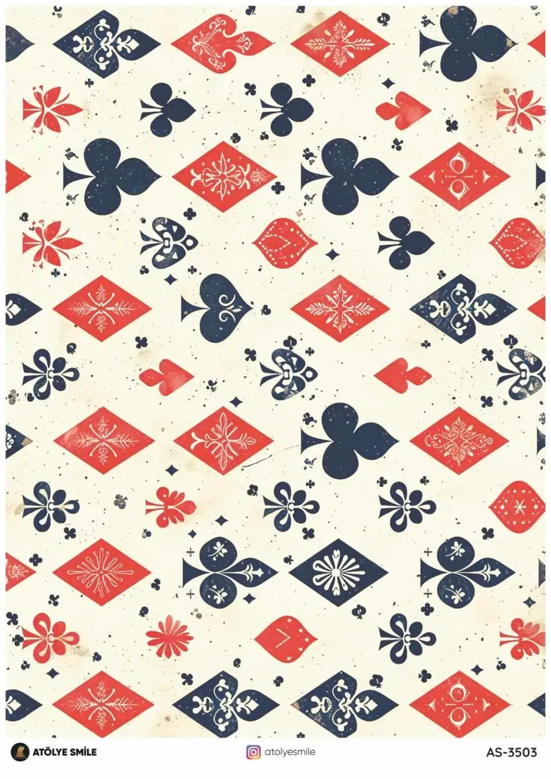 PD3503-AS | Pirinç Dekopaj Kağıdı (29x42 cm) | Maça, Sinek, Karo ve As Temalı 1 PD3503-AS | Pirinç Dekopaj Kağıdı (29x42 cm) | Maça, Sinek, Karo ve As Temalı