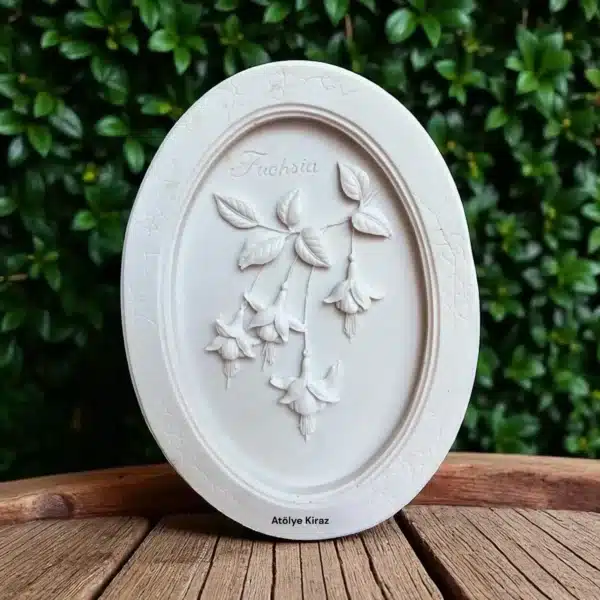 Çiçek Desenli Duvar Panosu | Ham Polyester Duvar Süsü | Fuşya Desenli