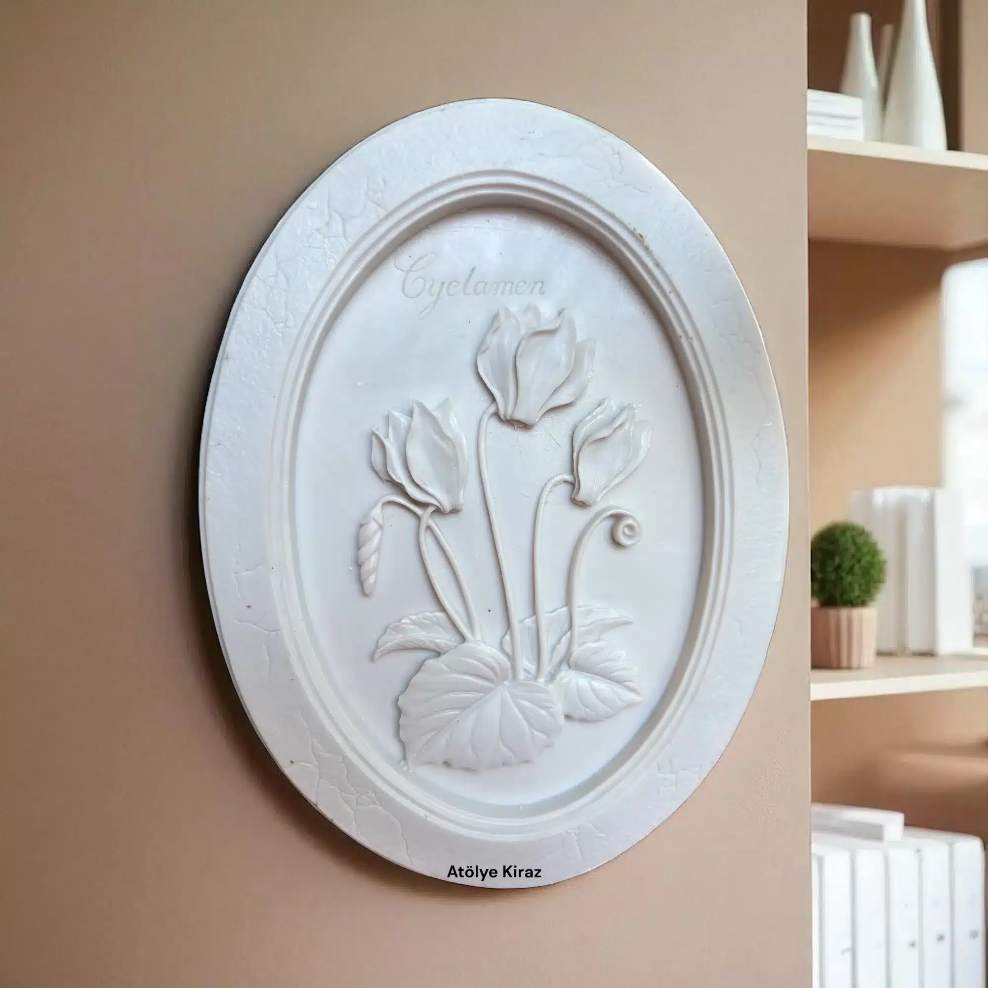 Çiçek Desenli Duvar Panosu | Ham Polyester Duvar Süsü | Fuşya | Siklamen 3 Çiçek Desenli Duvar Panosu | Ham Polyester Duvar Süsü | Siklemen Desenli