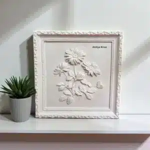 Anemon Çiçeği Figürlü Pano: Çerçeveli Duvar Dekoru 5 Oyanabilir Anemon Çiçeği Panosu : Çerçeveli Ham Polyester Duvar Dekoru