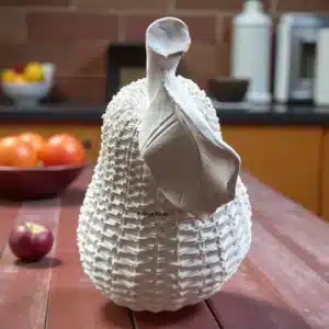 Ham Polyester Rattan Armut Figürü : Boyanabilir Modern Meyve Heykeli