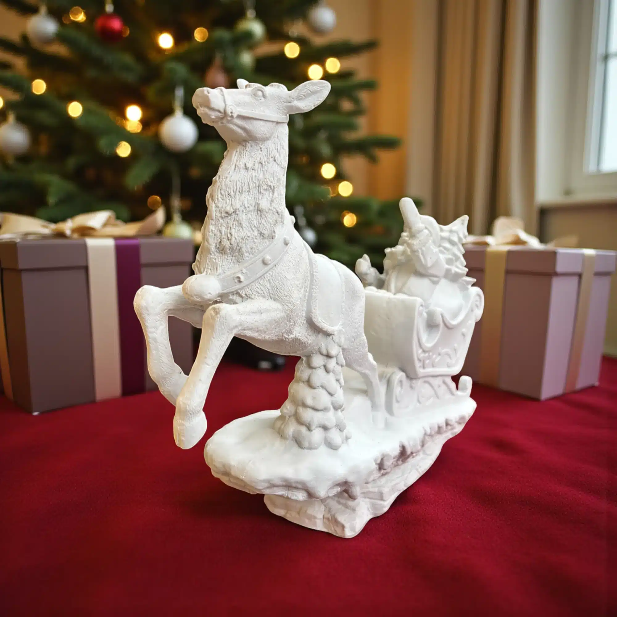 Noel Baba ve Kızaklı Geyik | 12x52x38,5 cm 3 Noel Baba ve Kızaklı Geyik