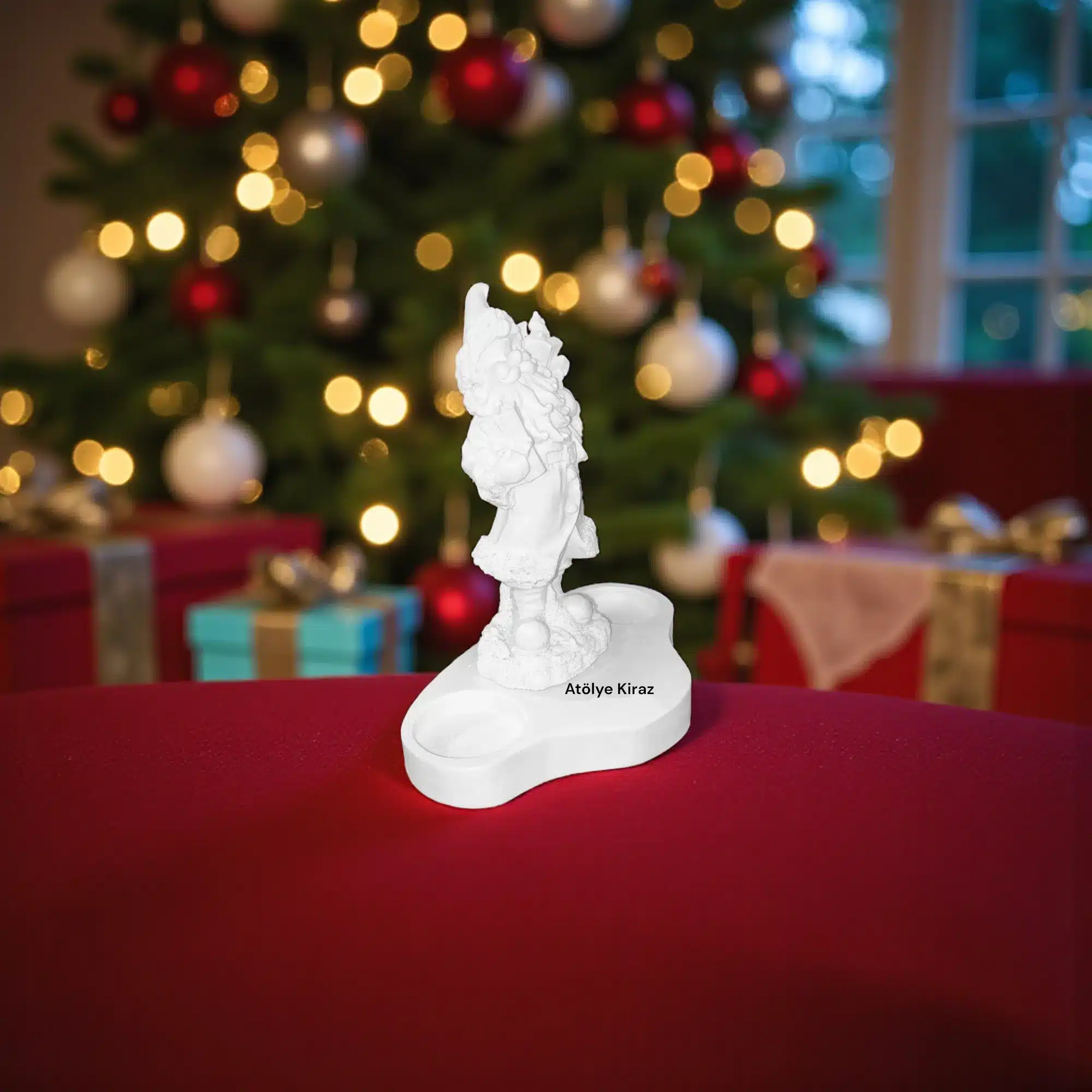 Noel Baba Polyester Mumluk : Boyanabilir Yılbaşı Dekoru 4 Noel Baba Polyester Mumluk : Boyanabilir Ağaçlı Yılbaşı Dekoru