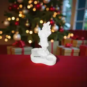 Noel Baba Polyester Mumluk : Boyanabilir Ağaçlı Yılbaşı Dekoru