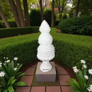 Kozalak Ağacı Heykeli : Boyanabilir Polyester Dekoratif Ağaç