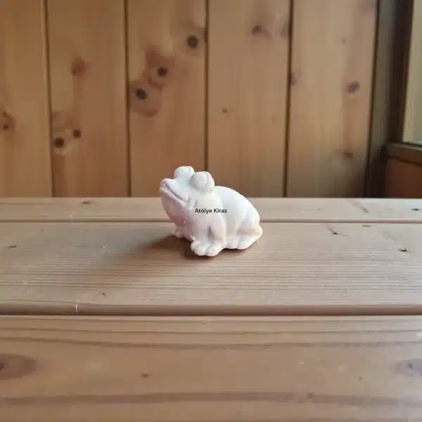 Minik Kurbağa Heykeli : Boyanabilir Polyester Bahçe Dekoru