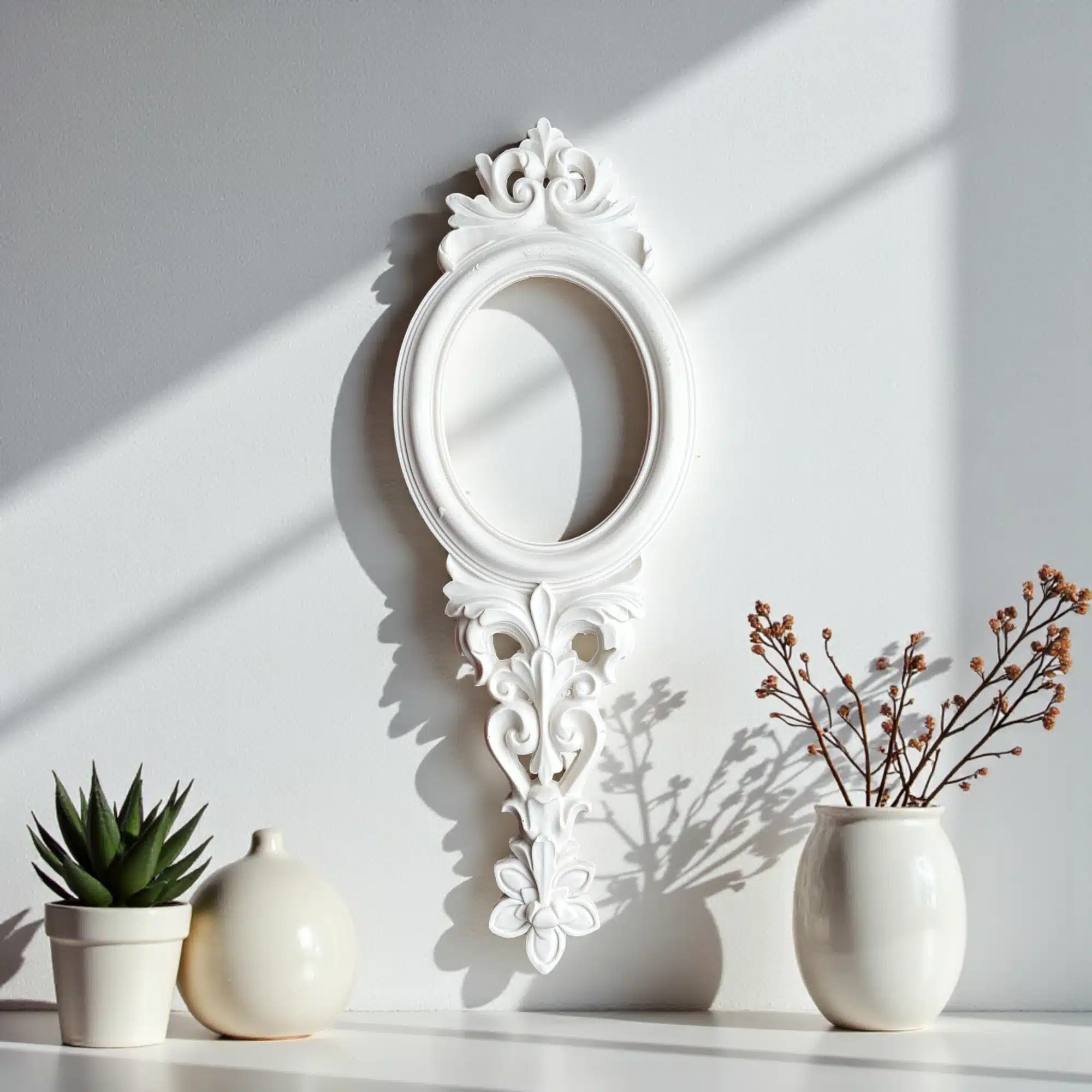 Dekoratif Polyester Ayna Çerçevesi: Vintage Duvar Dekoru