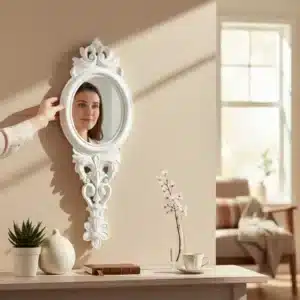 Dekoratif Polyester Ayna Çerçevesi: Vintage Duvar Dekoru 4 Dekoratif Polyester Ayna Çerçevesi: Vintage Duvar Dekoru