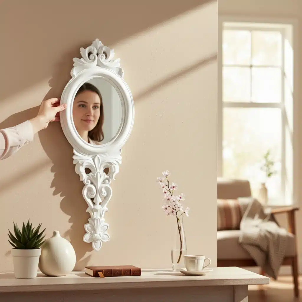 Dekoratif Polyester Ayna Çerçevesi: Vintage Duvar Dekoru 3 Dekoratif Polyester Ayna Çerçevesi: Vintage Duvar Dekoru