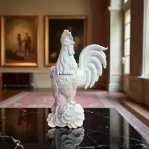 Ham Polyester Para Horozu Heykeli : Çiftlik Evi Temalı Boyanabilir Biblo