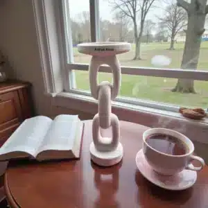 Zincir Figürlü Mumluk Seti : Boyanabilir Modern Sanat Dekoru 5 Zincir Figürlü Mumluk Seti : Boyanabilir Modern Sanat Dekoru | Küçük Tabanlı