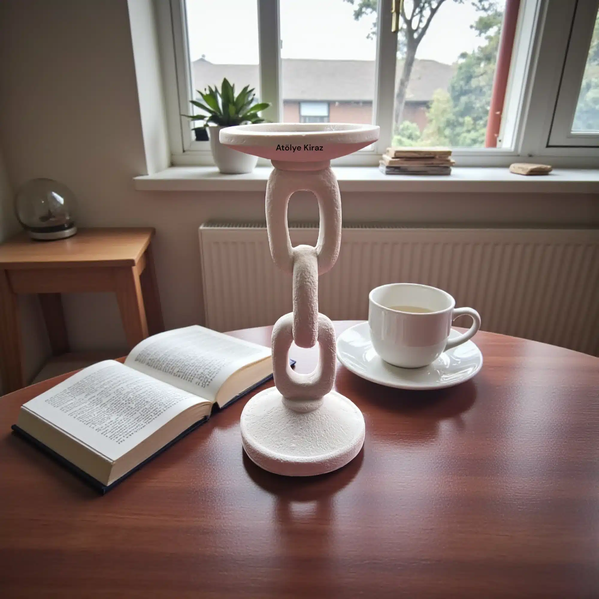 Zincir Figürlü Mumluk Seti : Boyanabilir Modern Sanat Dekoru 1 Zincir Figürlü Mumluk Seti : Boyanabilir Modern Sanat Dekoru | Büyük Tabanlı