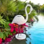 Metal-Ayakli-Flamingo-Figürü