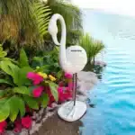 Metal-Ayakli-Flamingo-Figürü