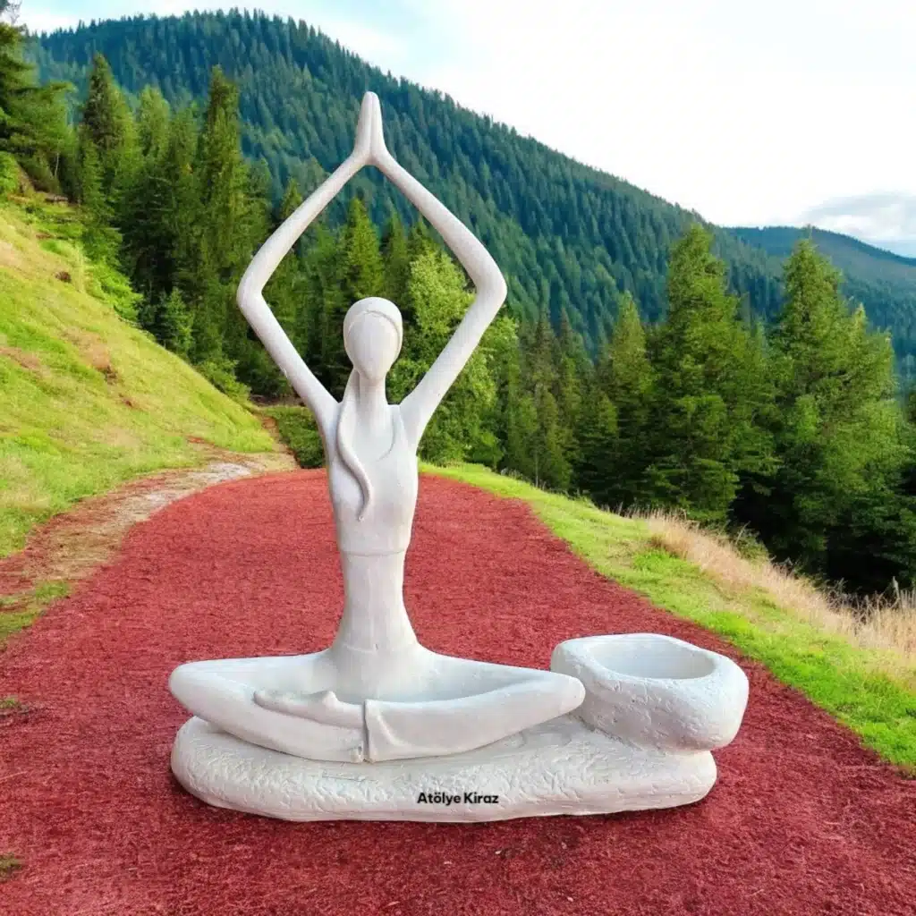 Polyester-Yoga-Mumluk-Obje-Meditasyon-Figuru-Mumluk