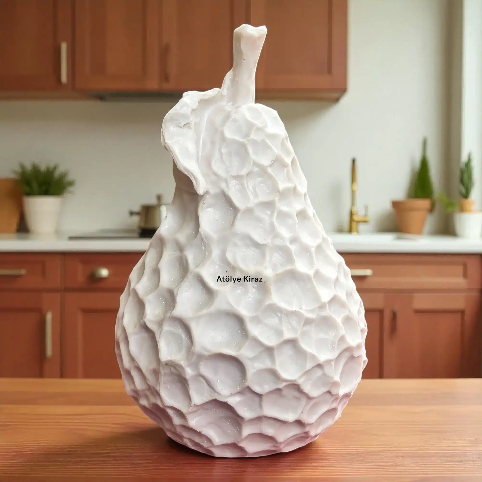 Petek Desenli Armut Figürü : Estetik Mutfak ve Ev Dekoru 6 Petek Desenli Armut Figürü : Estetik Mutfak ve Ev Dekoru