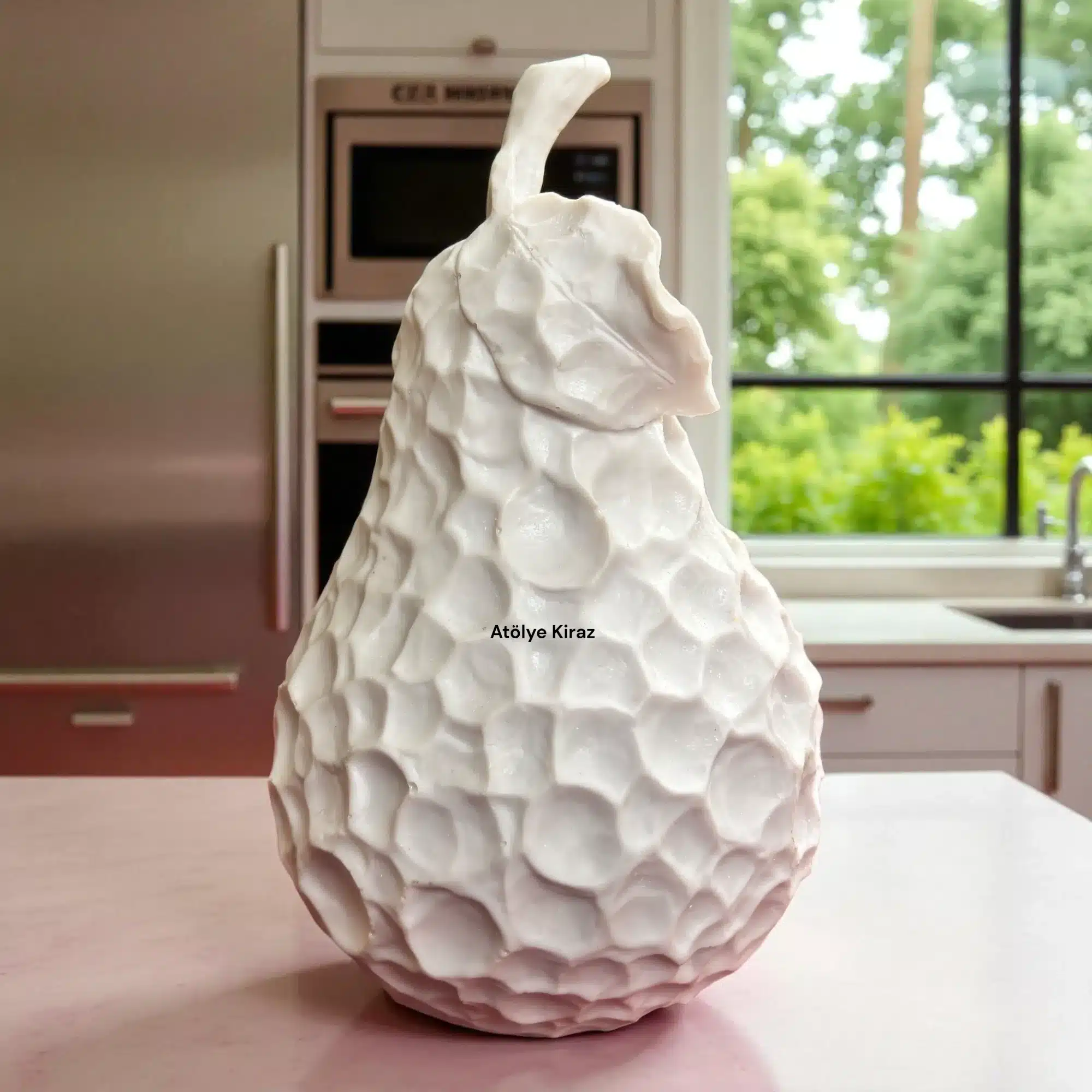 Petek Desenli Armut Figürü : Estetik Mutfak ve Ev Dekoru 5 Petek Desenli Armut Figürü : Estetik Mutfak ve Ev Dekoru